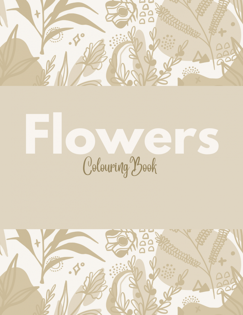 Editable FLOWERS Colouring Book -1