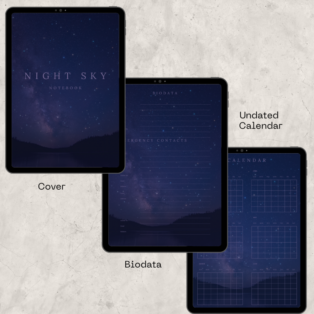 Night Sky Notebook - Azure