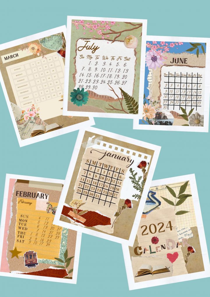 2024 Organic Scrapbook Calendar