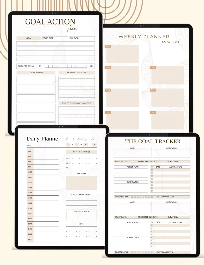 Minimalist Beige Planner | Suitable for printing & Cooperate Gift | Personal Daily Journal | 2024