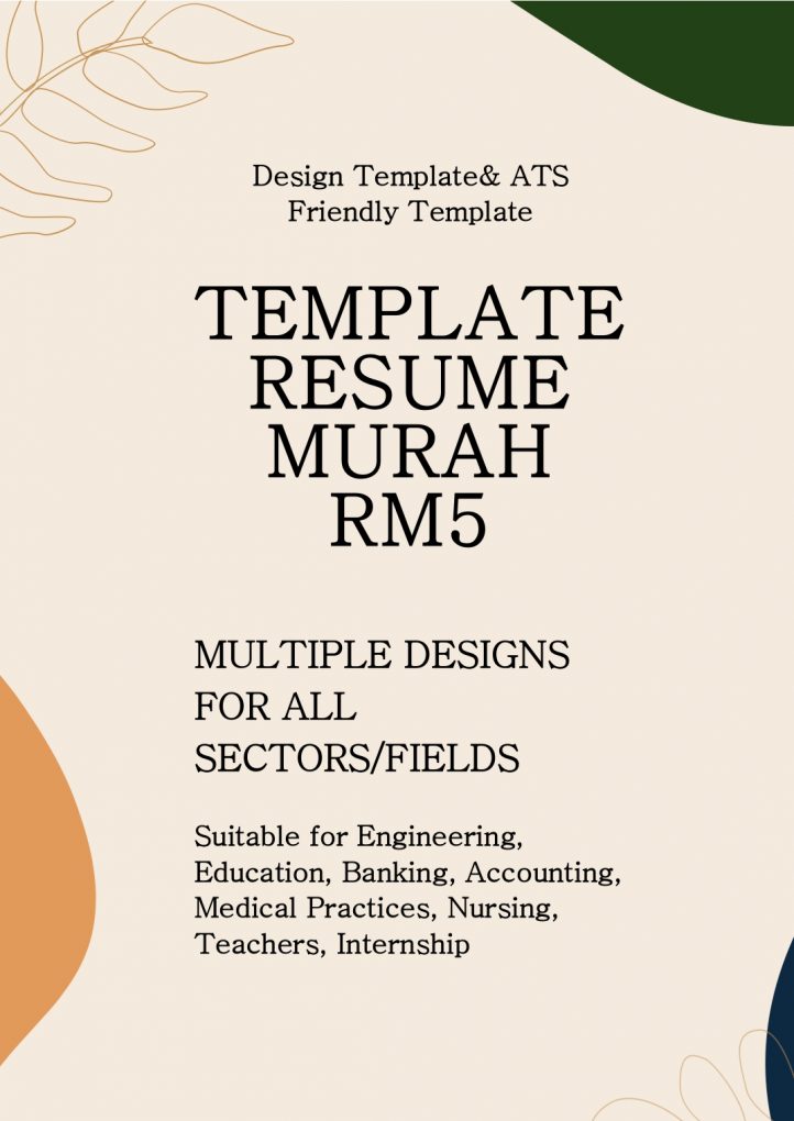 Template Resume Murah : KR07 CV Version DARK BLUE