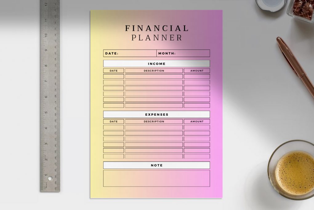 Journal planner template 2024