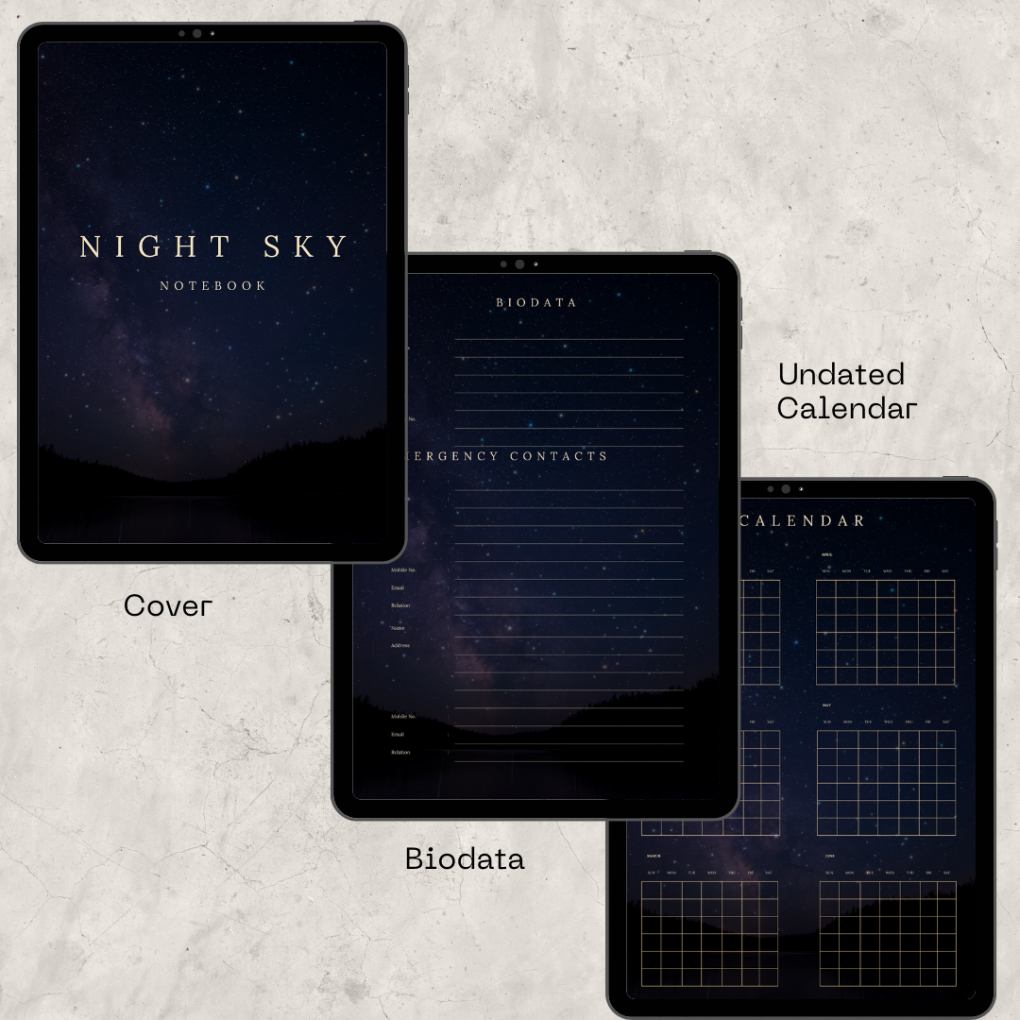 Night Sky Notebook - Midnight