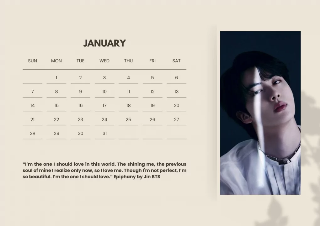 BTS Calendar 2024 | Motivational Quotes | Motivational Lyrics | BTS photos | Full Calendar | BTSxArmy | Yet to Come