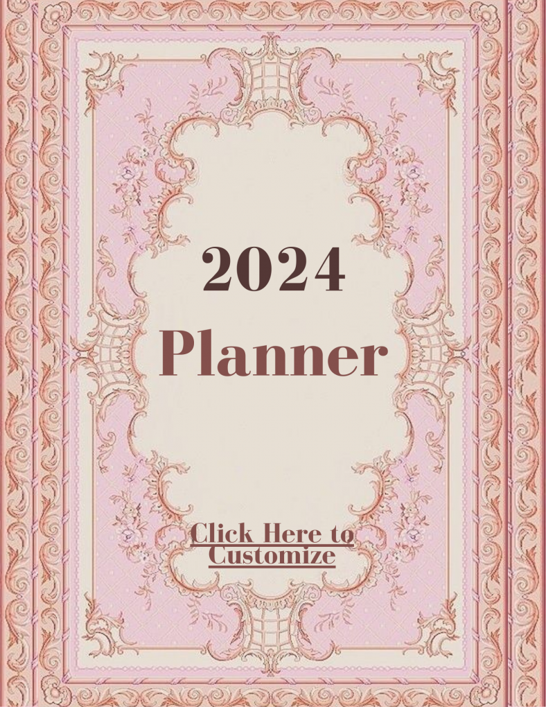 Royal Pink 2024 Calendar Personal Planner