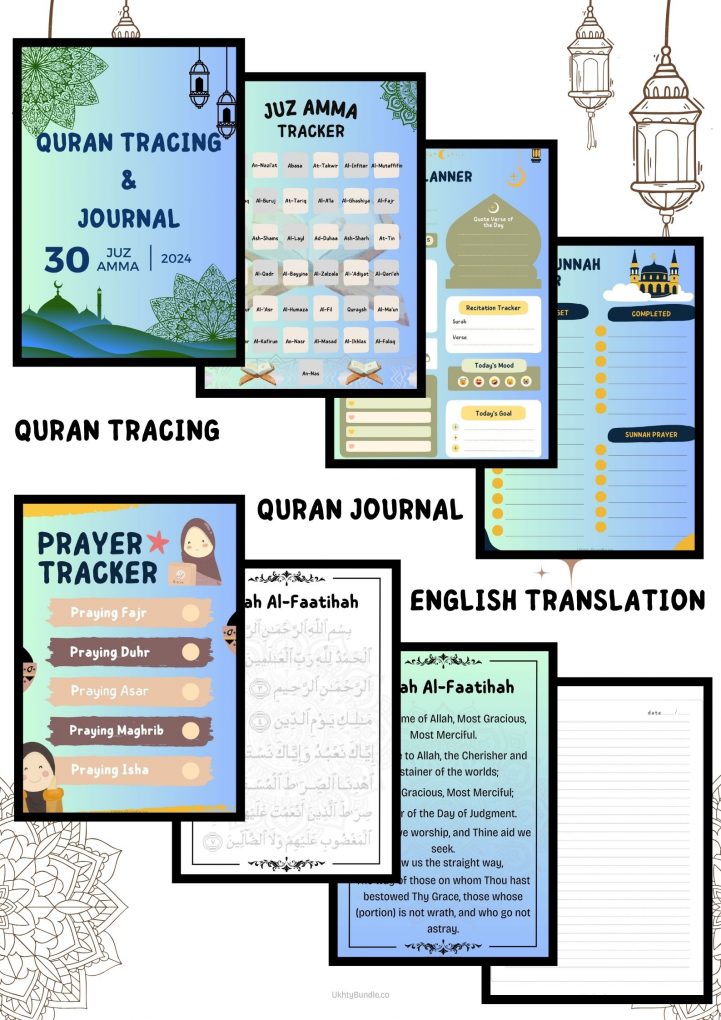 Quran Tracing & Journal with English Translation
