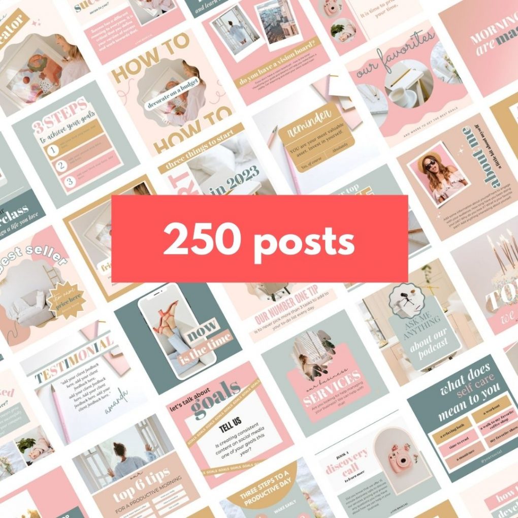 799 Template Untuk Instagram Bundle | Template Untuk Business, Social Media Content