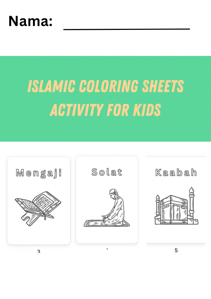 Islamic coloring sheet