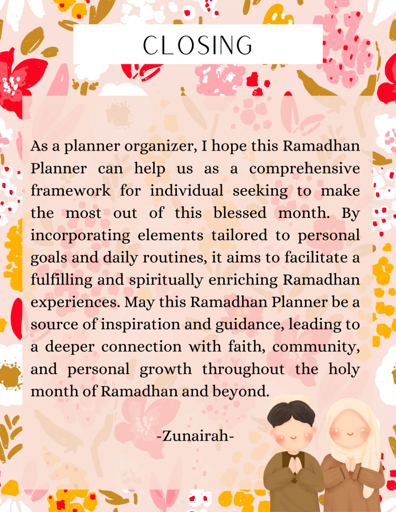 My Ramadhan Planner 1445H