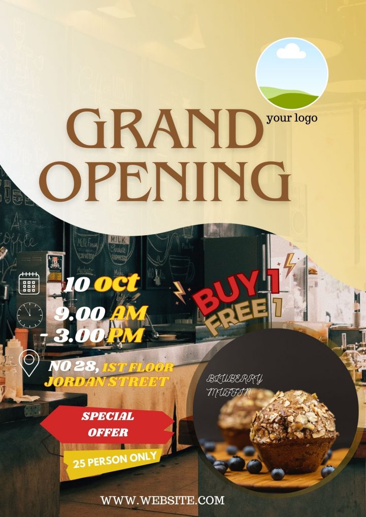 flyers Grand Opening cafe