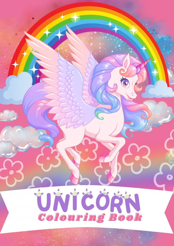 Unicorn Theme Coloring Book