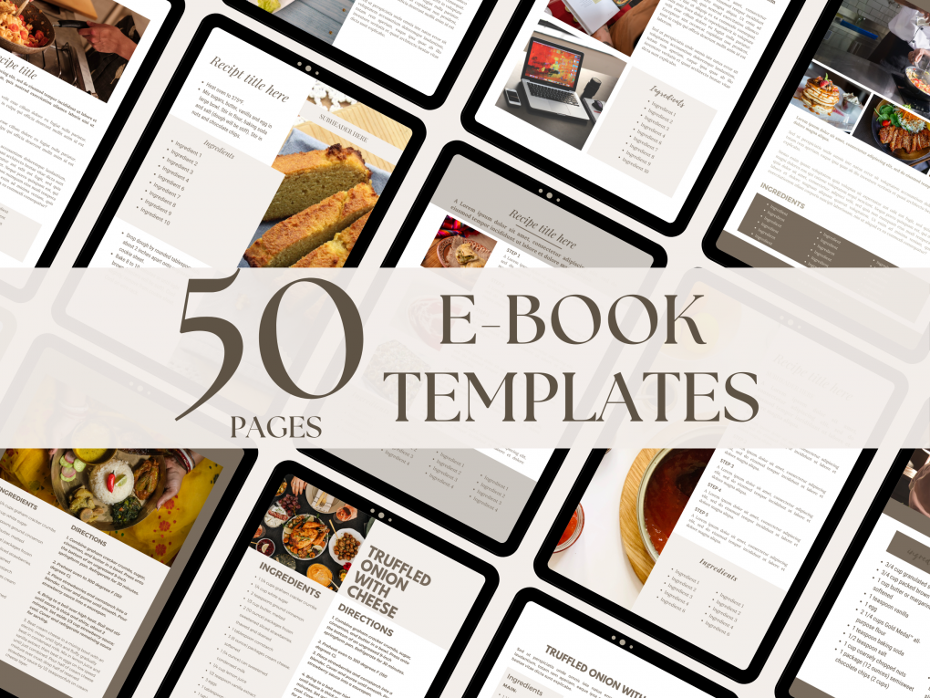 Essential Recipe Ebook Bundle | Cookbook Templates | Minimalist PLR Recipes | DIY Nutrition Kit | Workbook Ebook Template | Recipes Template