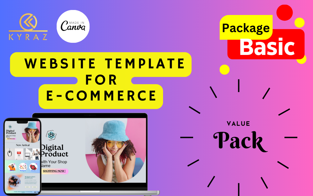 Minimalist Website Template for E-Ecommerce Seller ( E-commerce Theme / Value Pack )