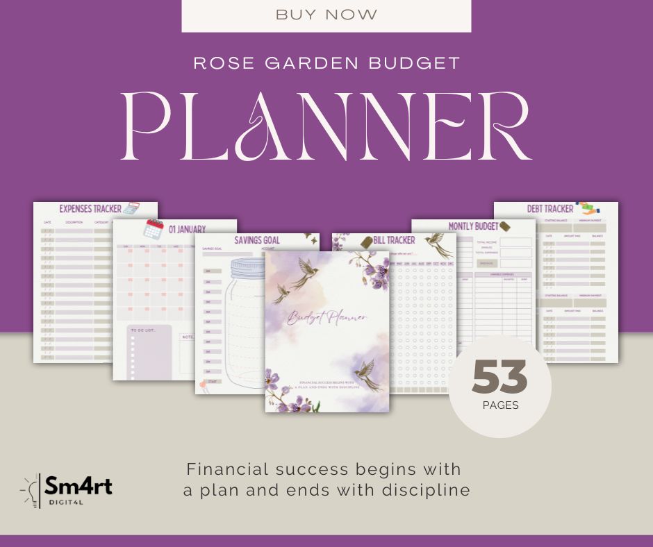 Purple Flower Budget Planner
