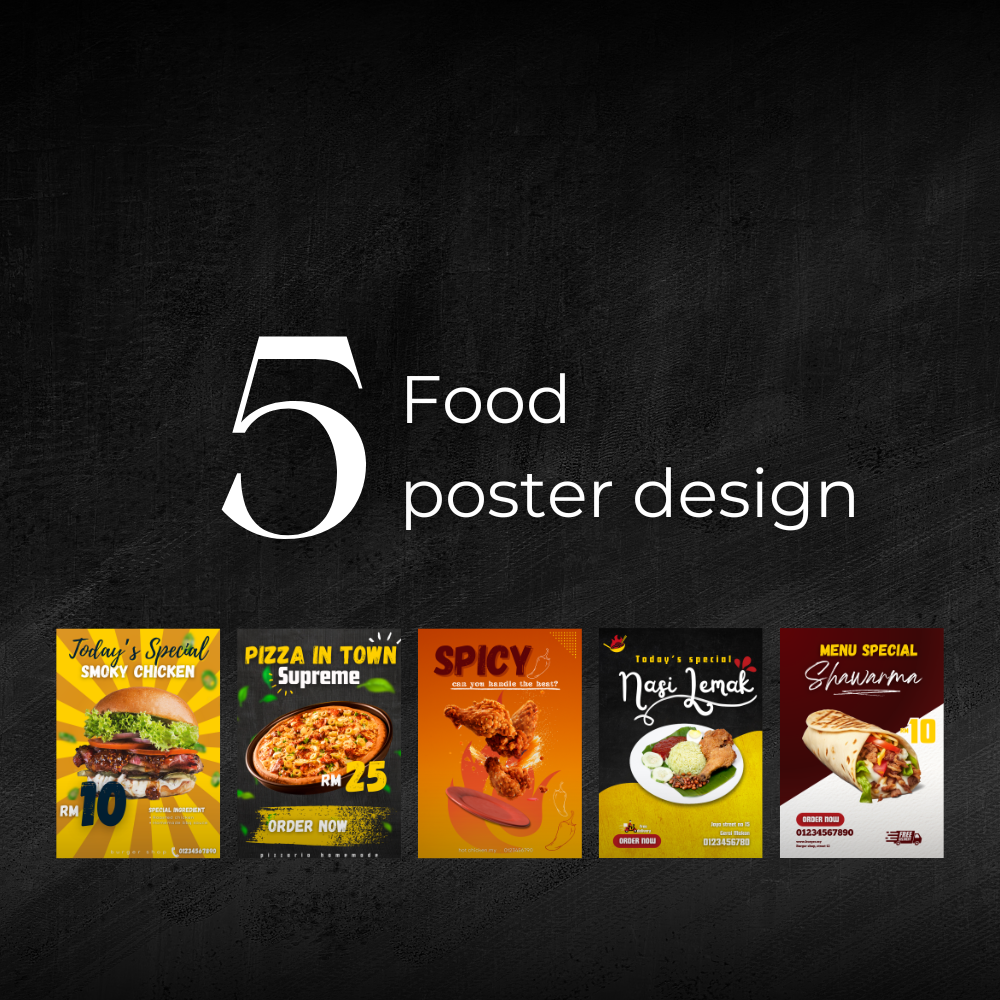 Food poster free editable