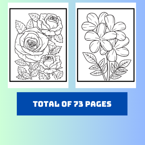 Adult Coloring Page - Flower Theme