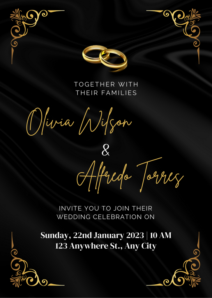 50 TEMPLATE WEDDING INVITATION