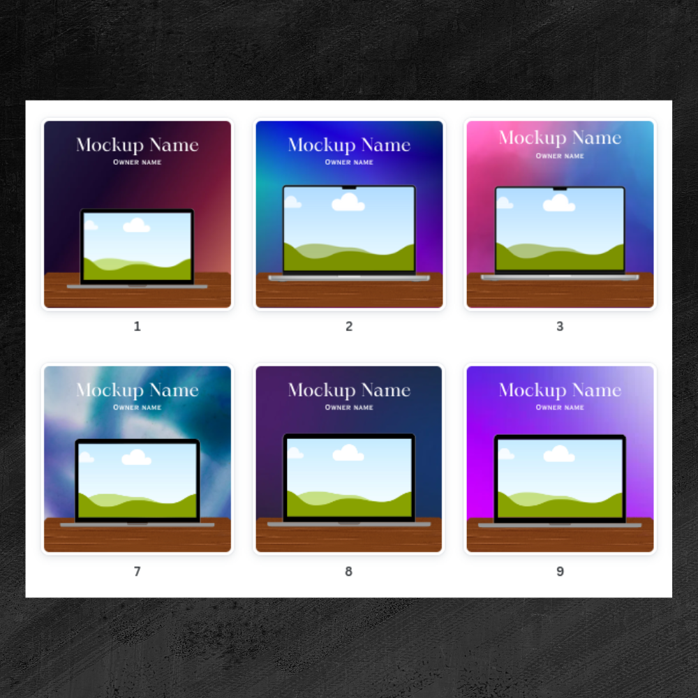 Mockup template website 100 collection /Resell Right