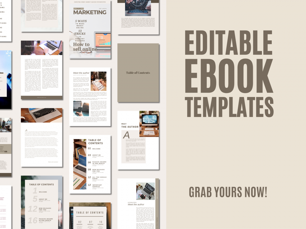 Ebook Template Easy-to-Use Kit | Cover Designs | Ebook Covers | Magazine Template & Business Ebook Templates | Canva Template Editable