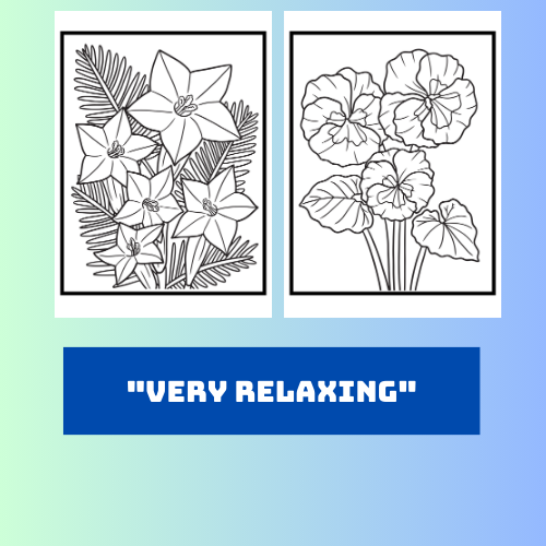 Adult Coloring Page - Flower Theme