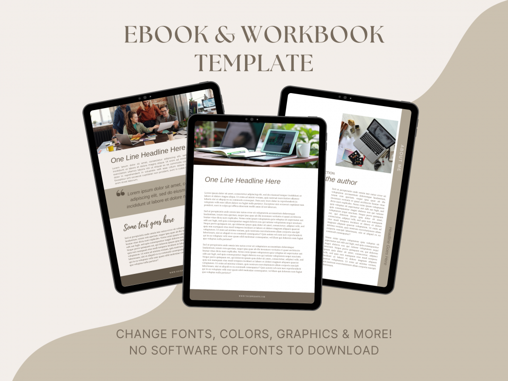 Ebook Template Easy-to-Use Kit | Cover Designs | Ebook Covers | Magazine Template & Business Ebook Templates | Canva Template Editable