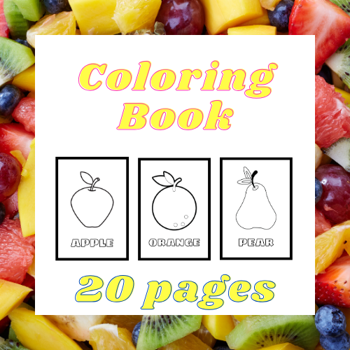 Coloring Book for Kids - Fruits