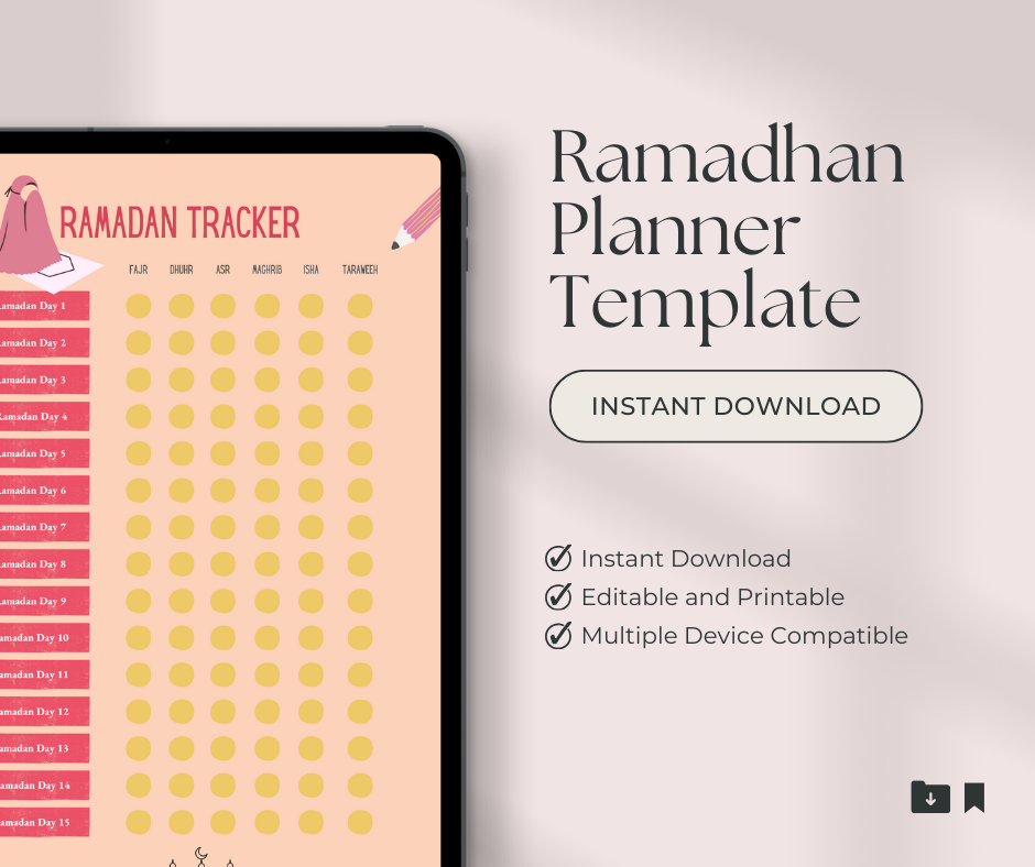 Ramadhan Planner 2024 (1 Month)
