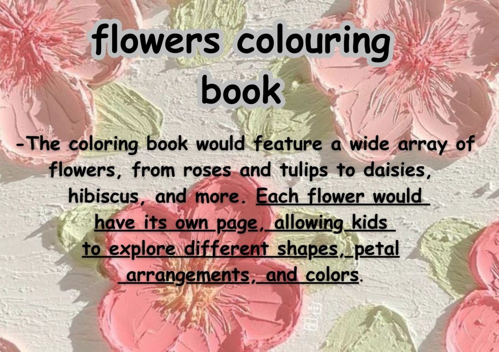 flower colouring book