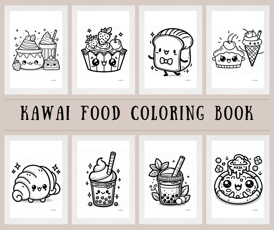 Kawai foods Coloring Pages