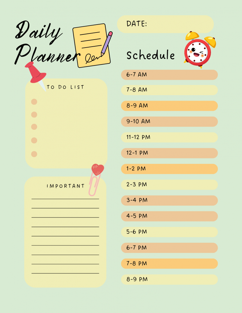 Daily cute planner