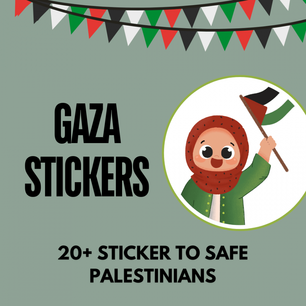 20+ Pcs Gaza Stickers to Save Palestinians