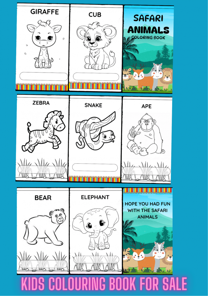 Children printable colouring book
