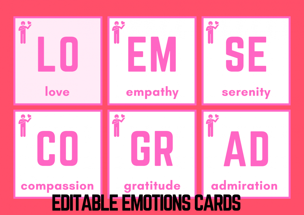 Editable emotion cards