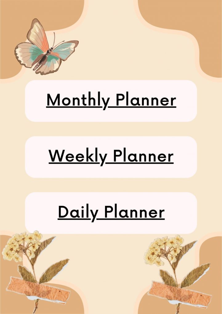 Beige Theme Student Planner | Minimalist style | Monthly | Weekly | Daily all in one planner