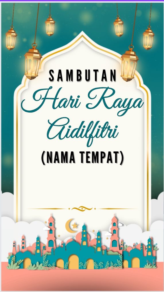Raya Invitation Card With Program Schedule