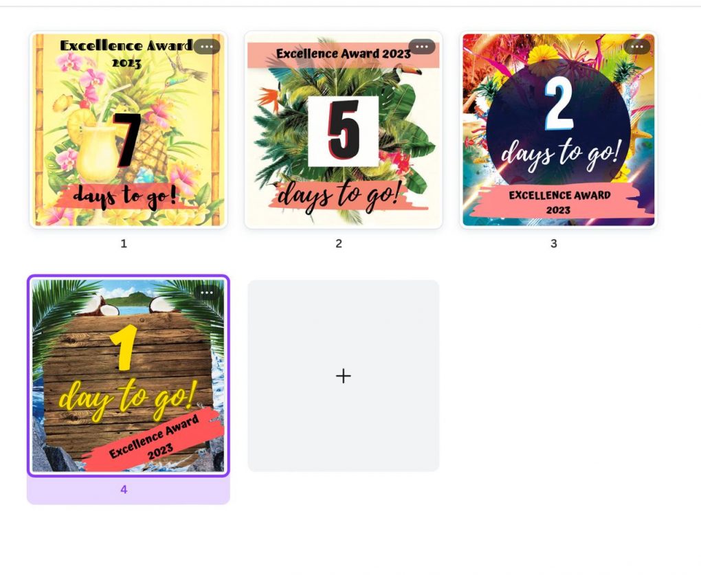 Canva template countdown instagram post