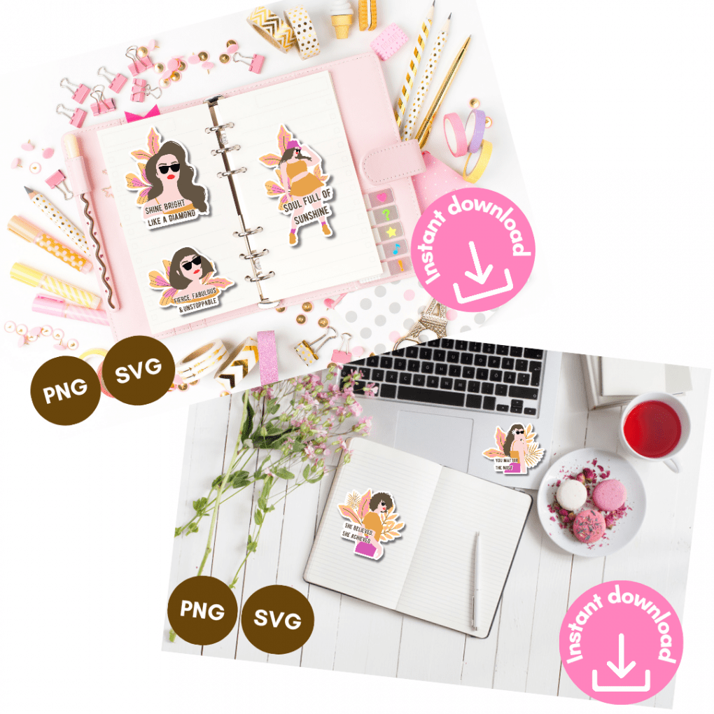 BOSS BABE QUOTES Bundle, Girl Power, Sassy Girl, Positive Affirmations, Inspirational, Motivational, Floral, Minimalist, Sublimation Png Svg, Stickers, Instant Download
